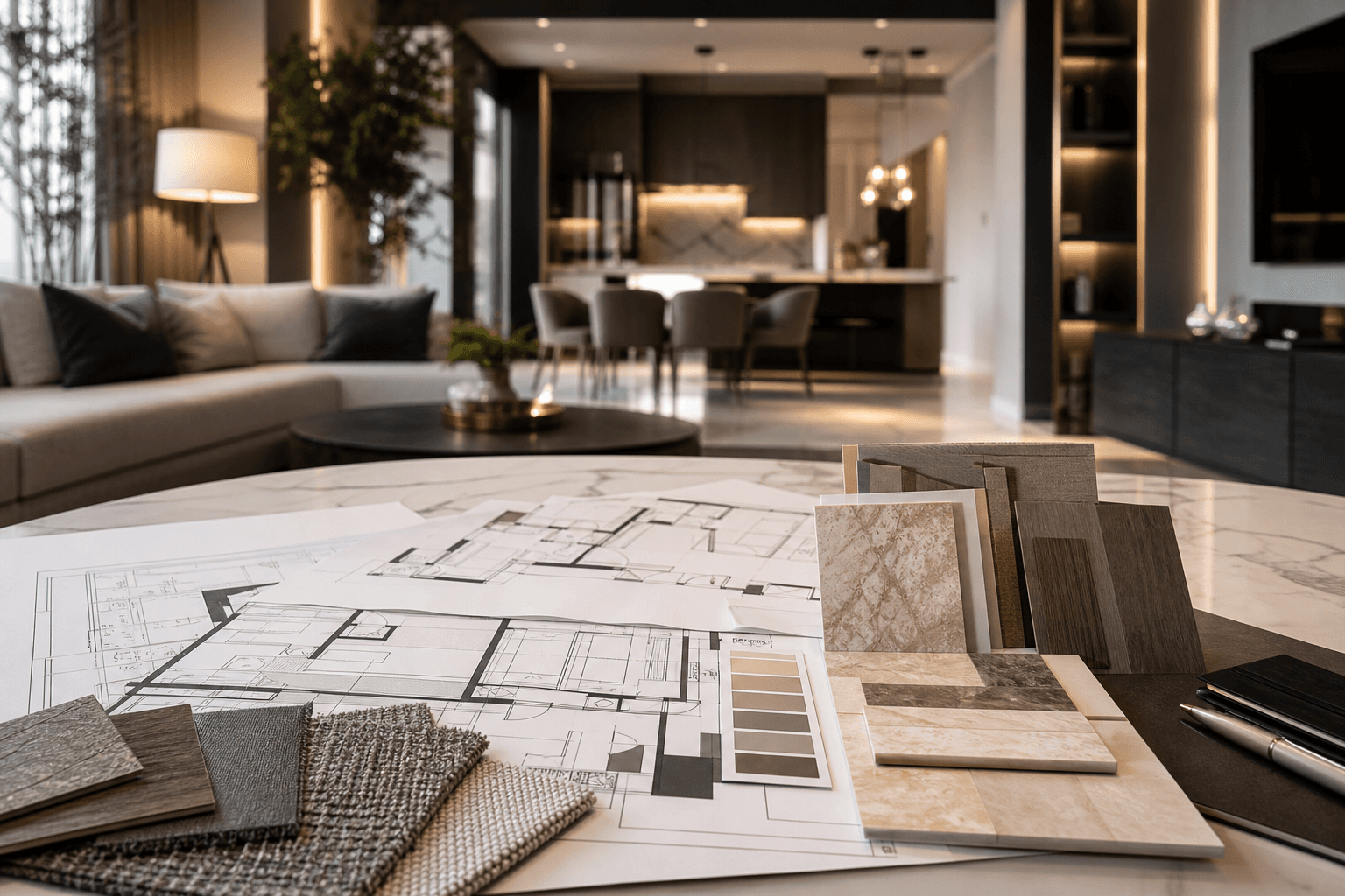 Projekt wnętrza i plany architektoniczne